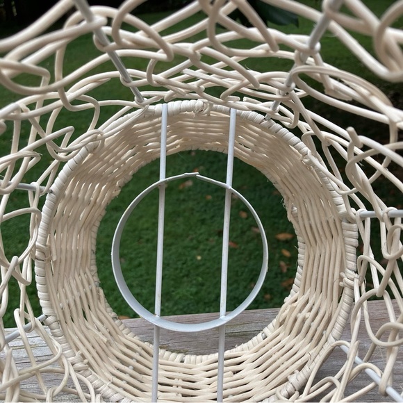 Candle Lantern Centerpiece White Cream Swirl Pattern Large-12" Tall x 8"… - Picture 7 of 13